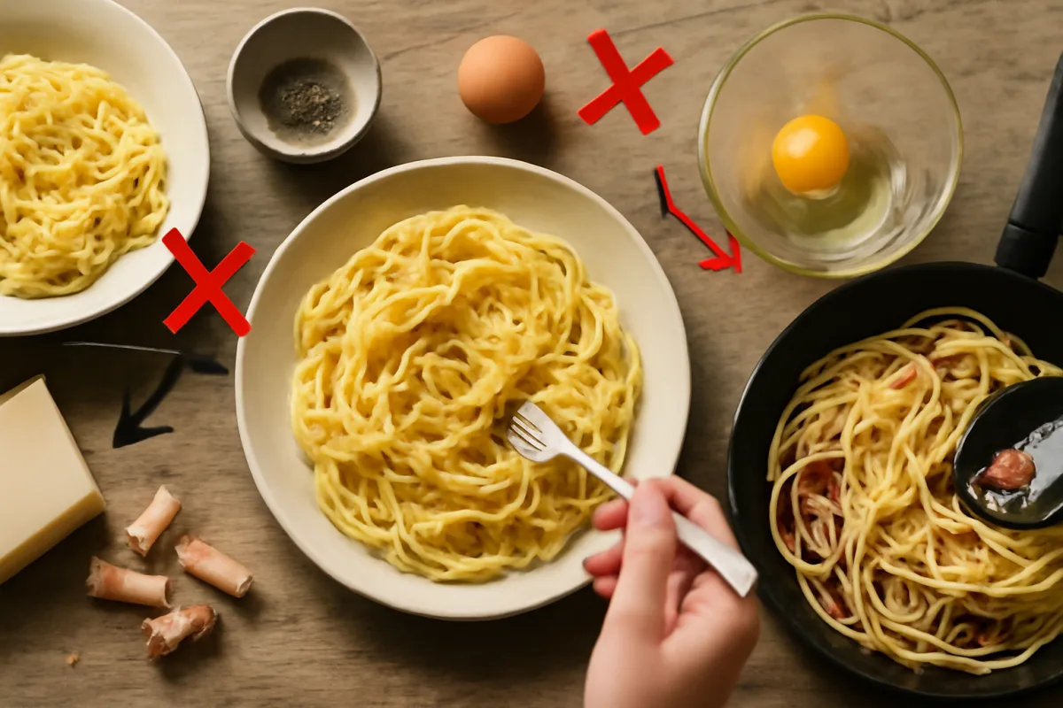 Gli errori da evitare nella pasta alla carbonara: ecco come ottenere la vera cremosità