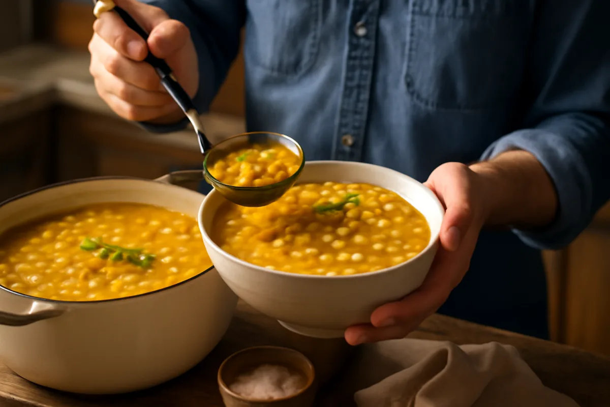 Zuppa di ceci densa e profumata: il passaggio che molti dimenticano