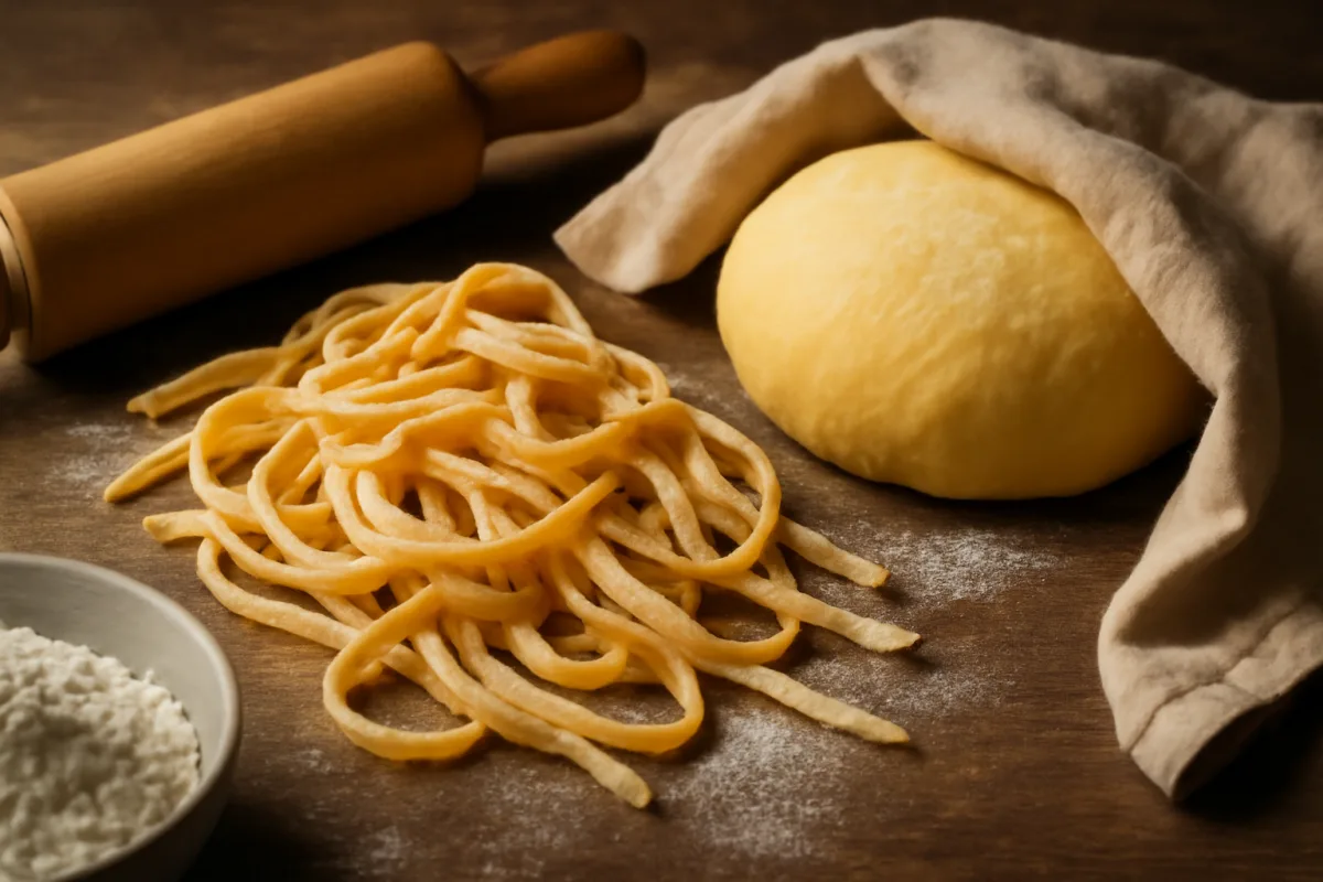Tagliatelle fatte a mano senza sbagliare: tempo di riposo che migliora la consistenza