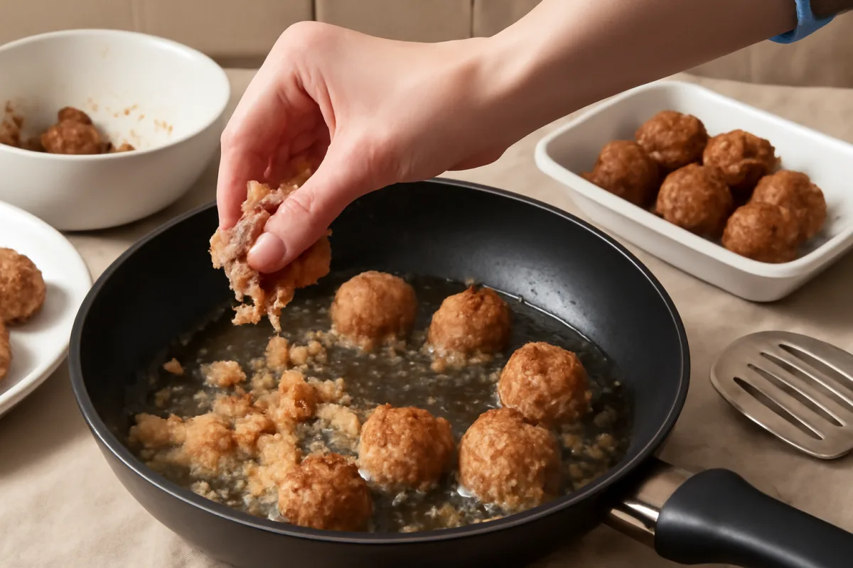 Cosa non fare nella frittura di polpette? Il segreto per non farle sfaldare in padella