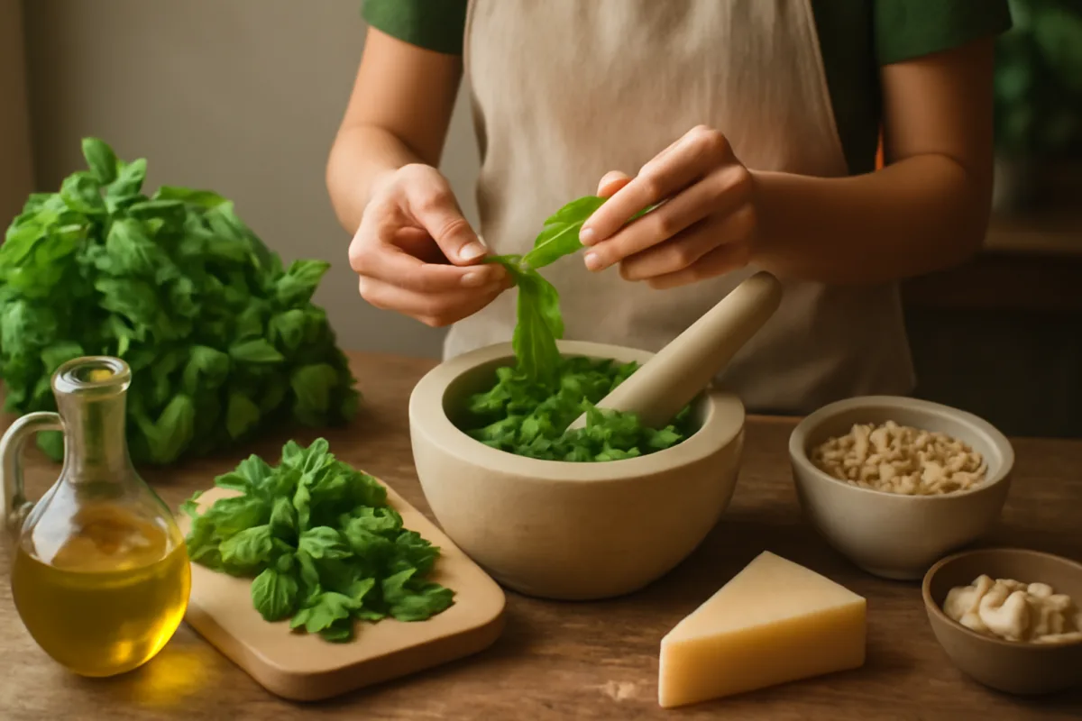 Come realizzare il pesto genovese senza amaro? Il basilico va lavorato in modo particolare