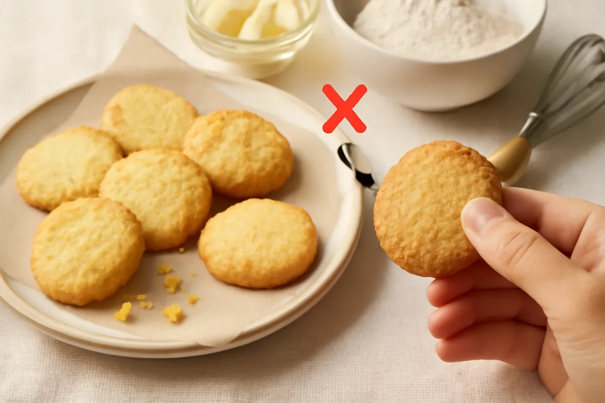 Biscotti di pasta frolla friabili: evita l’errore che li fa diventare duri